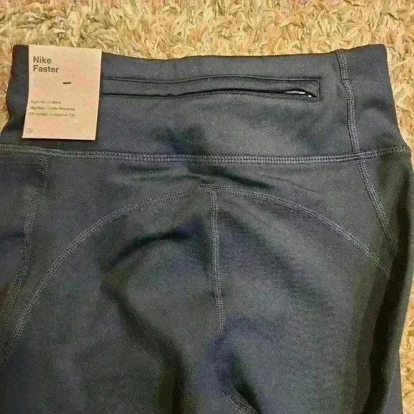 Nike Faster Dri Fit Running Leggings Women's 7/8 Midrise Black size XS - Picture 4 of 4